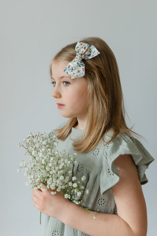 Pinwheel Hair Bow Liberty Ivetas Garden