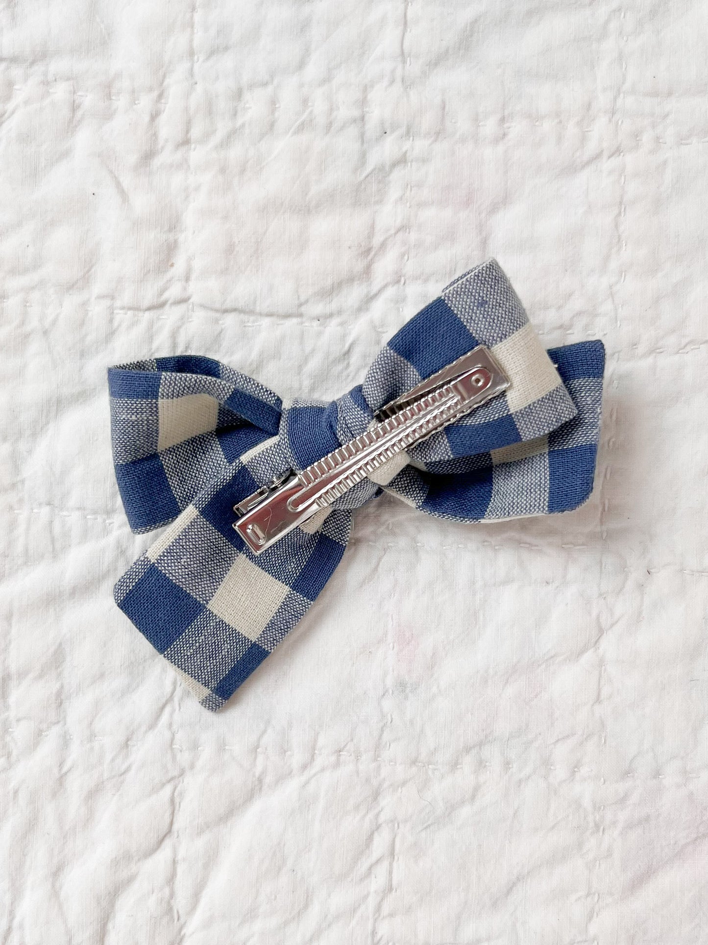 Pinwheel Hair Bow Cornflower Blue