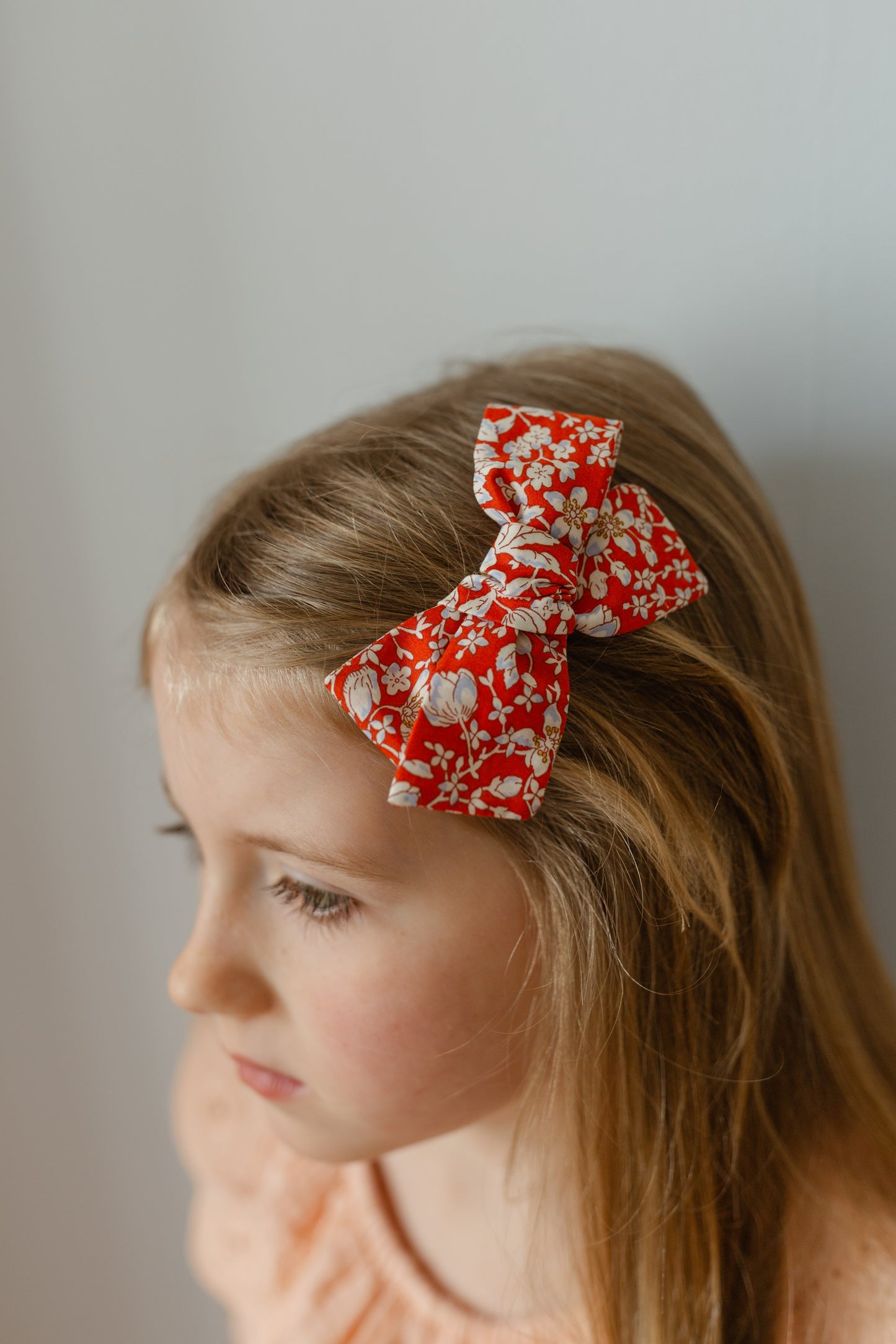 Pinwheel Hair Bow Liberty Lizzy in Red